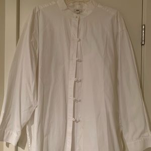 J Jill White Button Down Blouse. XL. NWT